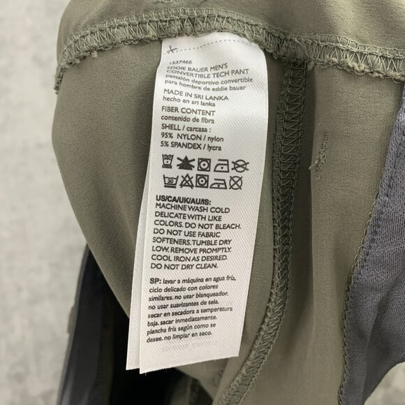 Eddie Bauer Pants Mens 38x32” Convertible Zip Off Cargo Hiking Nylon Outdoor - Picture 10 of 15